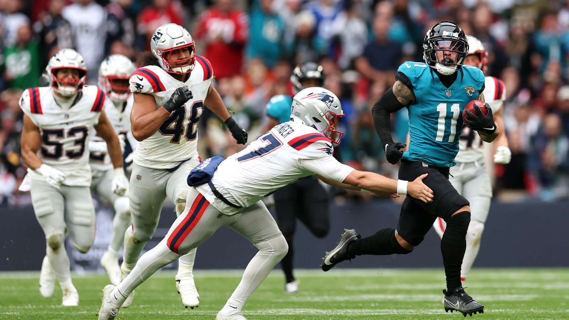 jacksonville jaguars  v new england patriots wembley stadium  - Getty Images